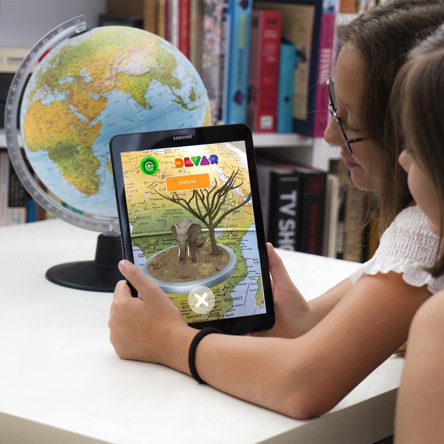 Räthgloben Doppelbild-Leuchtglobus Gaia 25 mit Augmented Reality App, Verpackung