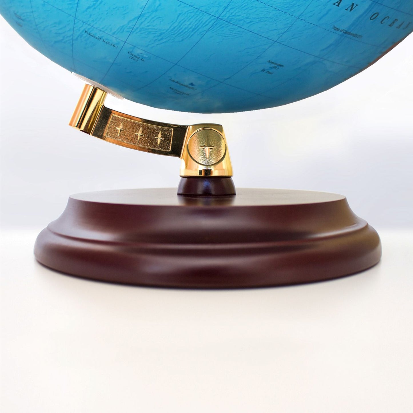 Magellan Vasa Globus 32 cm moderne Halterung ohne Meridian mit Holzfuß